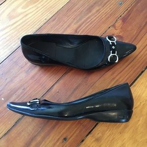 Cole Haan patent leather flats with Nike air tech